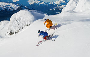Skiers at Whistler, Canada