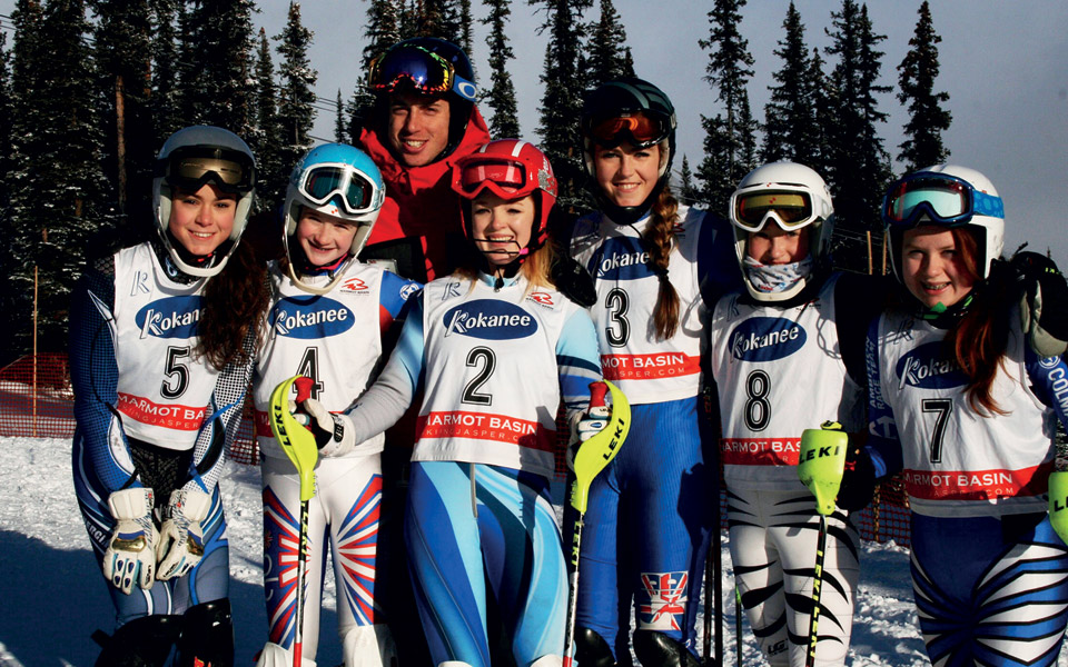 School Ski Group at Marmot Basin, Canada