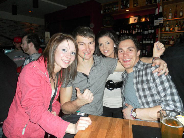 Group in bar in Jasper